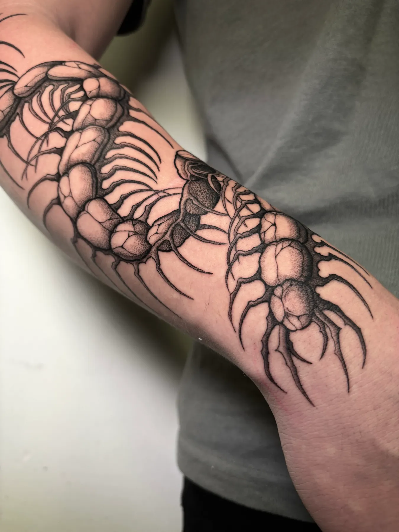 Ciempiés — tatuaje Blackwork de Nillattt, foto 2