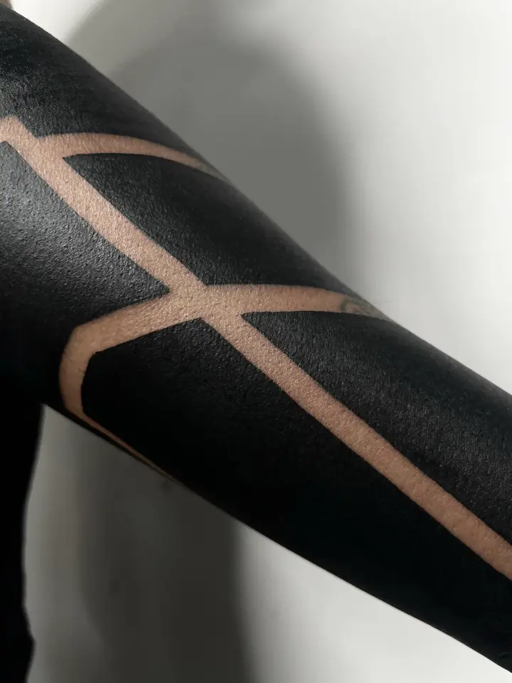 Negative Cross — Blackout tattoo by Nillattt, photo 1