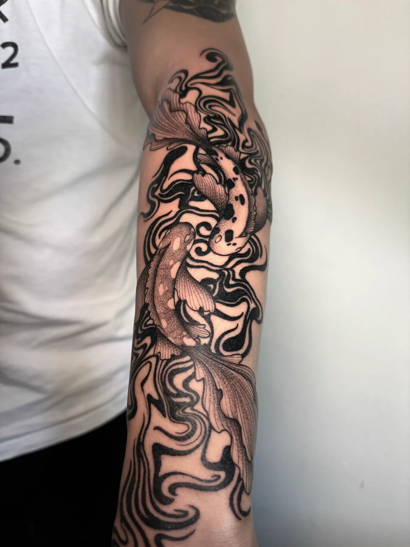 Pisces — Blackwork tattoo by Nillattt, photo 2