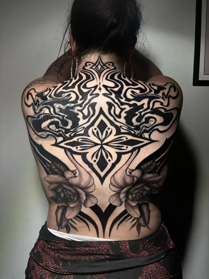 Suminagashi Back — Ornamental tattoo by Nillattt, photo 1