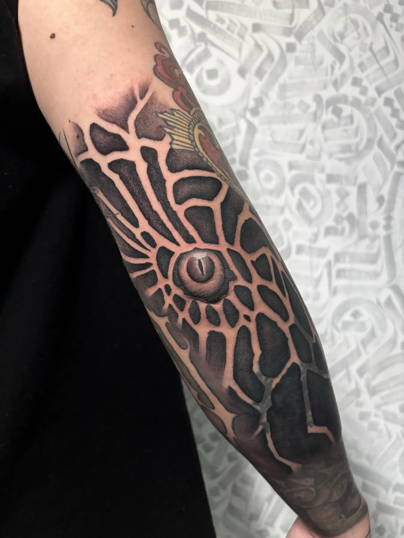 Manga de los Mil Ojos — tatuaje Blackwork de Nillattt, foto 5